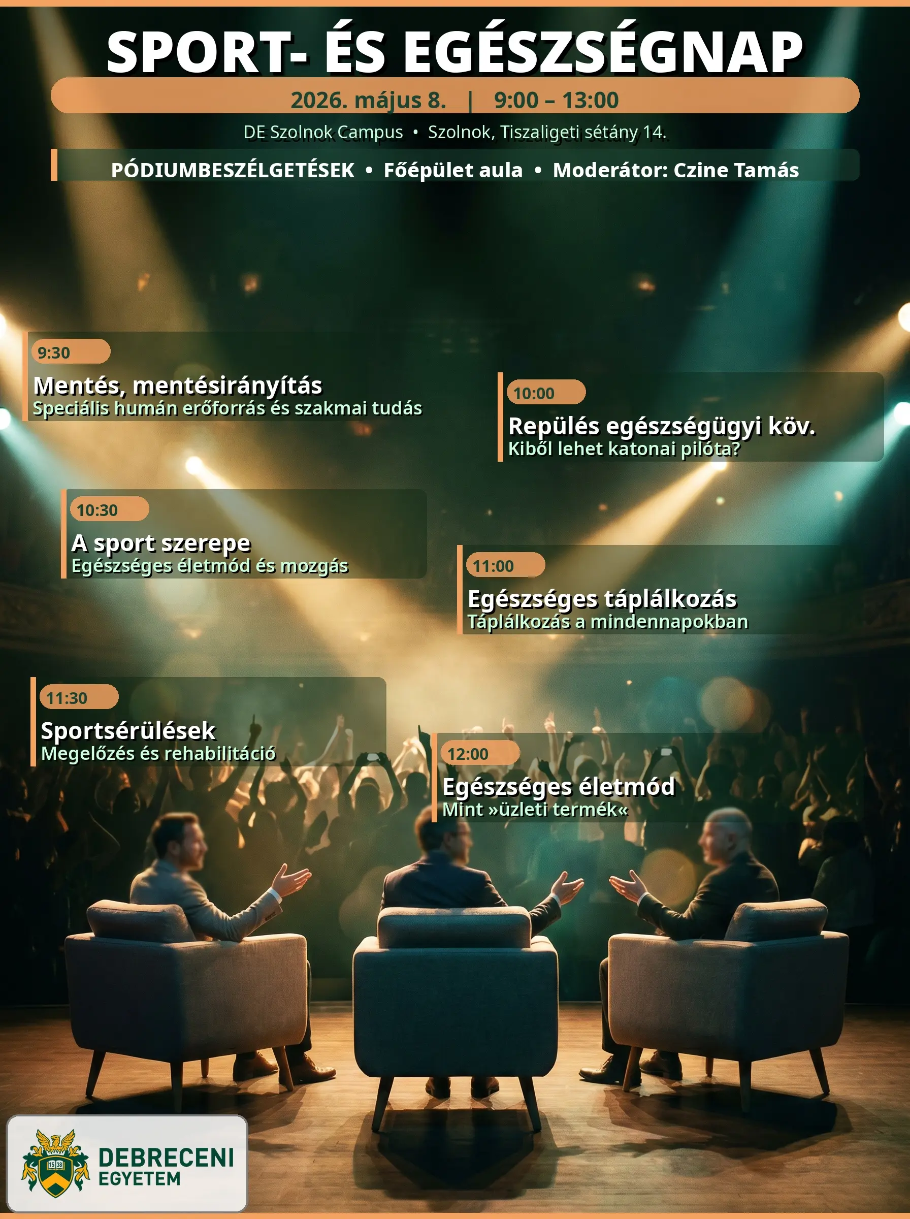 Pódiumbeszélgetések plakát