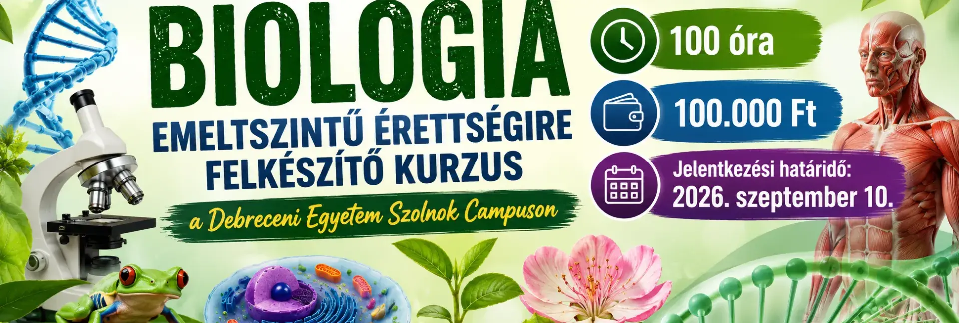 Felhívás biológia emelt szintű érettségire felkészítő kurzusra